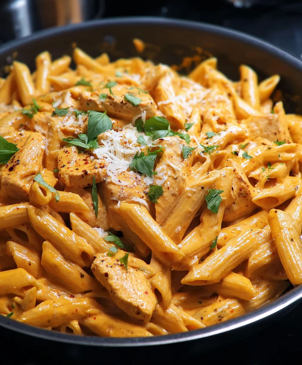 One-Pot Buffalo Ranch Chicken Penne Easy Recipe