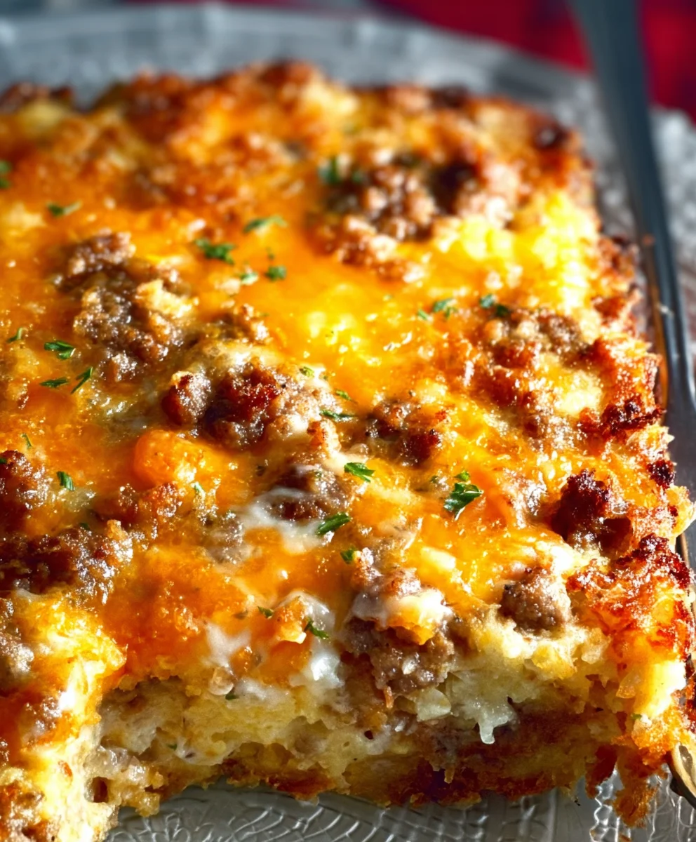 Beef Sausage Hashbrown Breakfast Casserole - Easy Meal