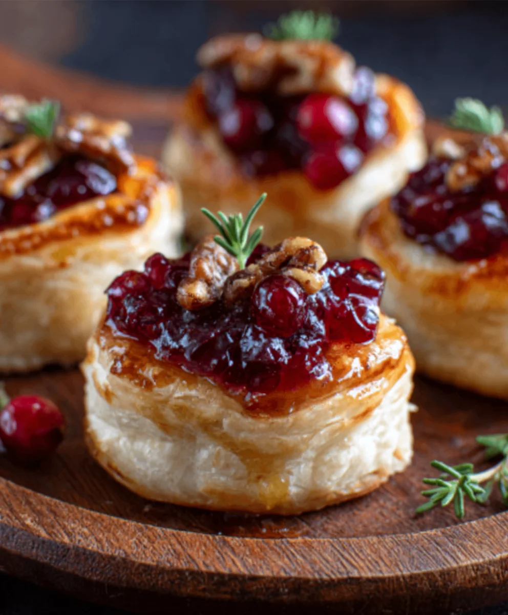 Baked Cranberry Brie Bites-Easy Appetizer Recipe