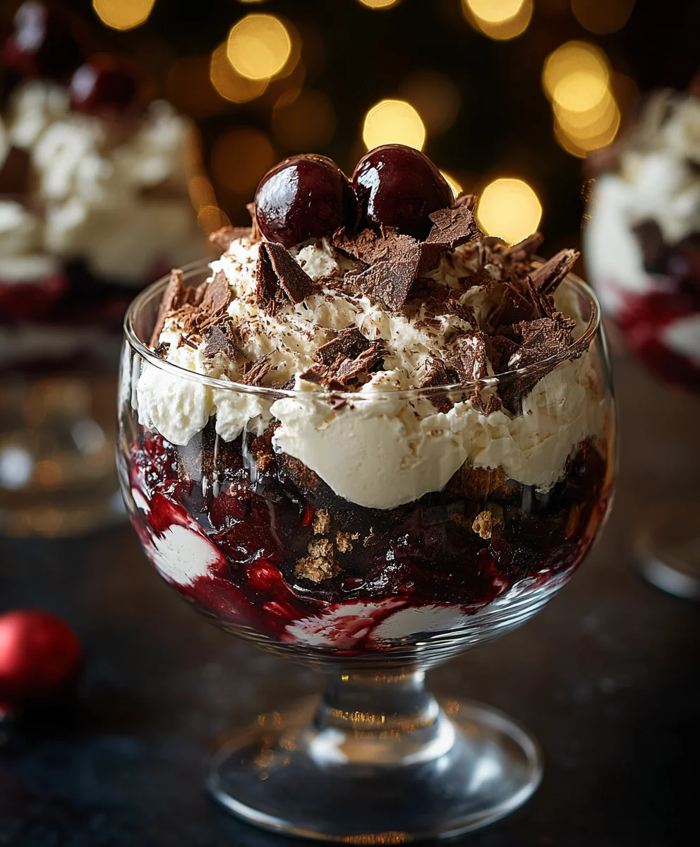 Black Forest Trifle - Easy Christmas Dessert Non-Non-Alcoholic Alternative