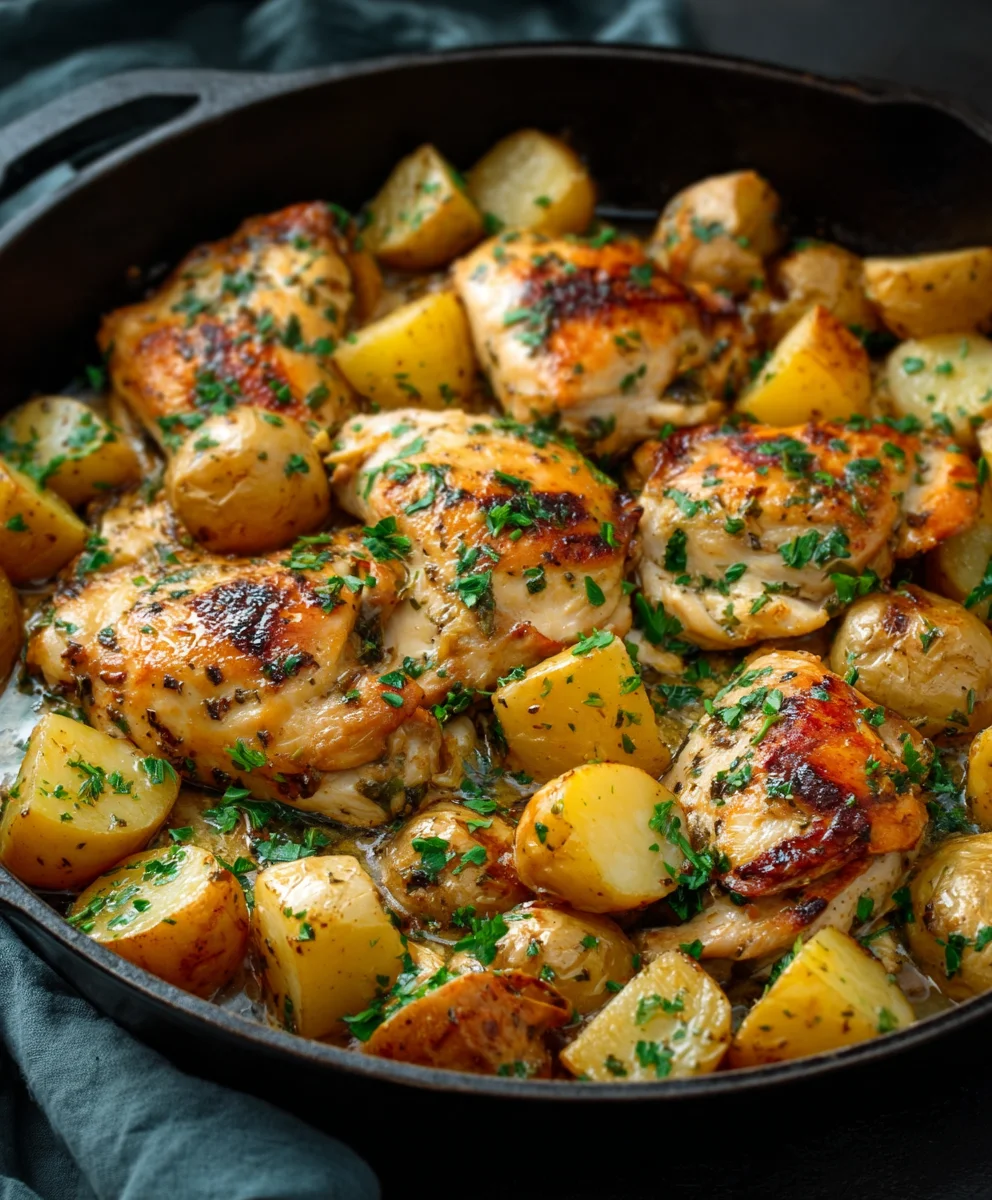 Garlic Butter Beef and Potatoes Skillet - Easy Dinner