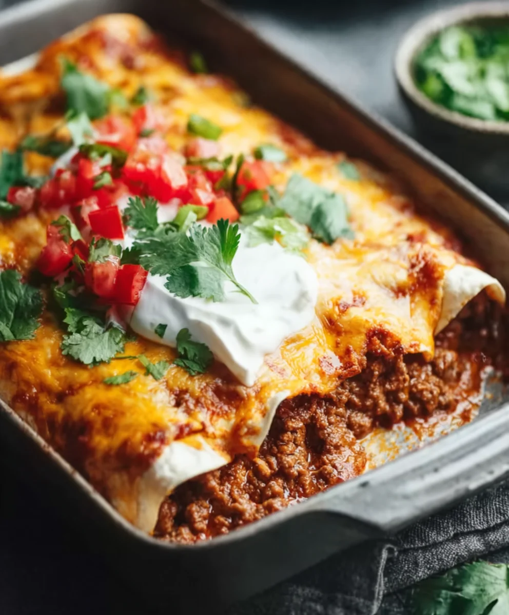 Easy Ground Beef Enchiladas- Quick & Delicious Dinner