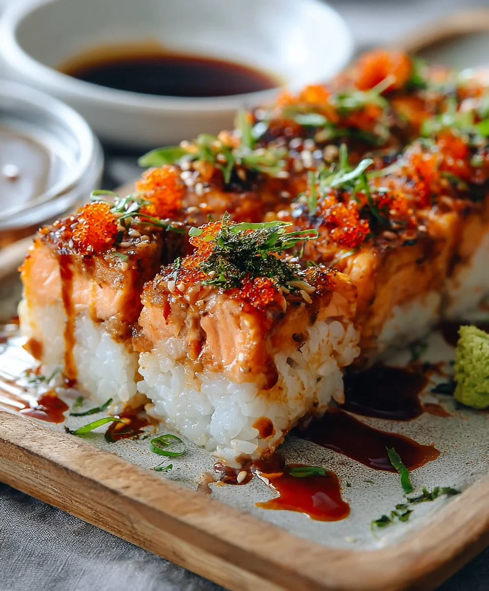 Spicy Salmon Sushi Bake - Easy & Delicious Recipe