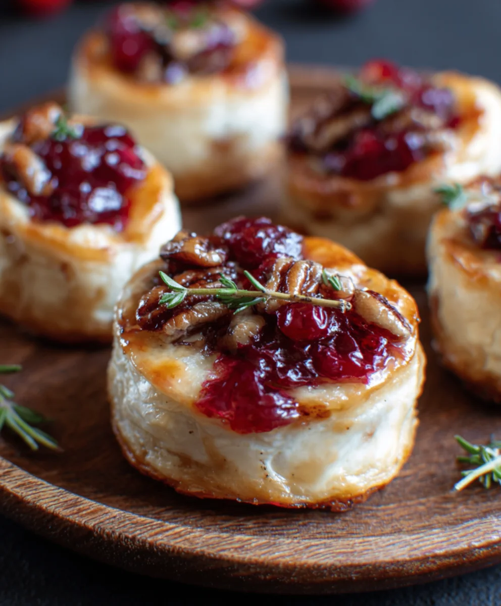 Baked Cranberry Brie Bites-Easy Appetizer Recipe