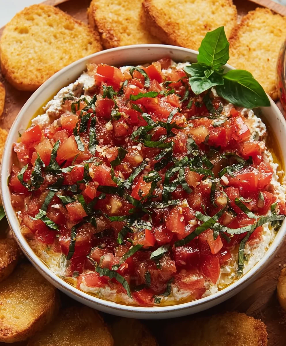 Easy Bruschetta Dip - Vibrant Flavorful Appetizer