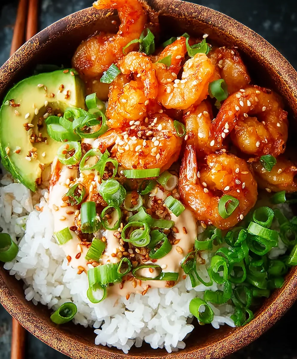 Bang Bang Shrimp Rice Bowl- Easy Delicious Meal