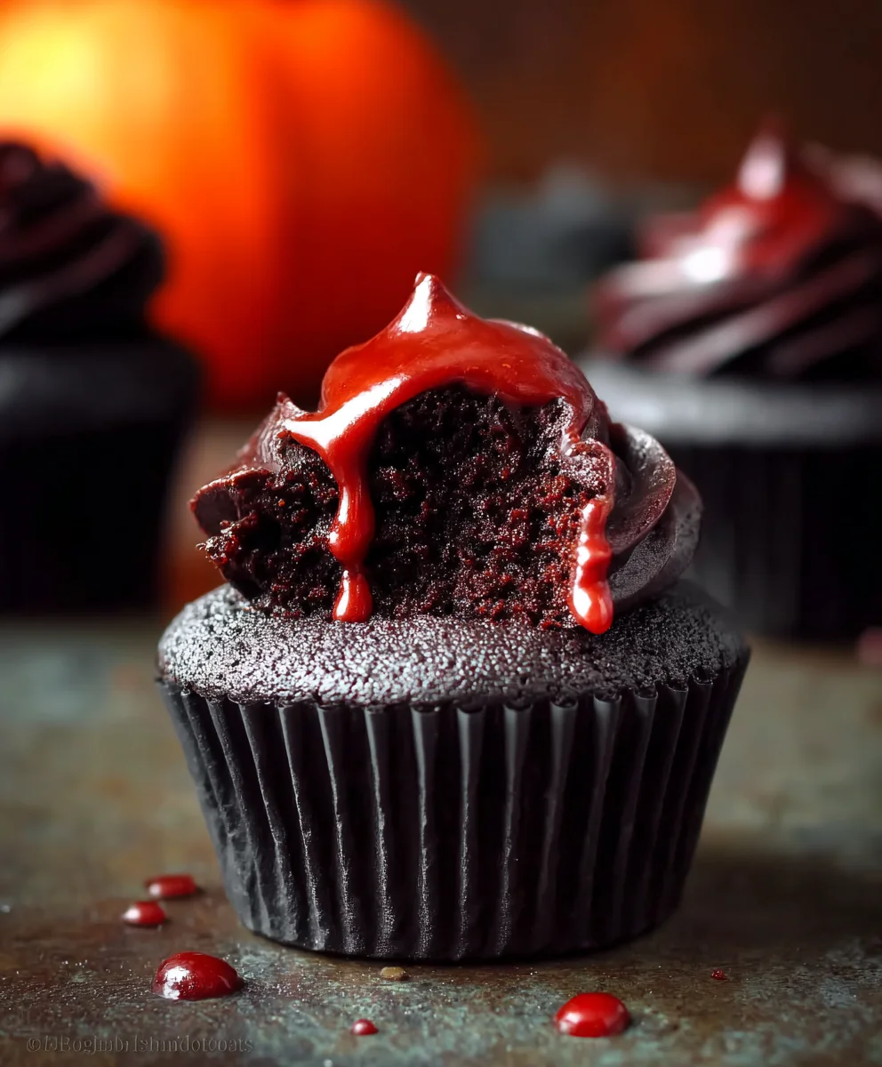 Spooky Halloween Black Cupcakes - Easy Festive Treat