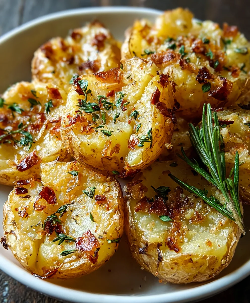 Easy Smashed Potatoes- Crispy Delicious Side Dish