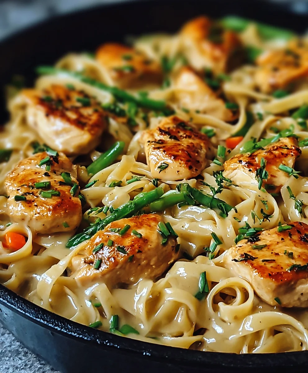 Easy One Pan Chicken Noodles-Dinner Done