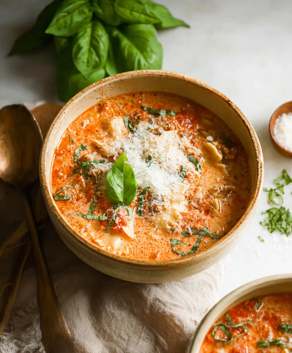 Easy Creamy Lasagna Soup Recipe