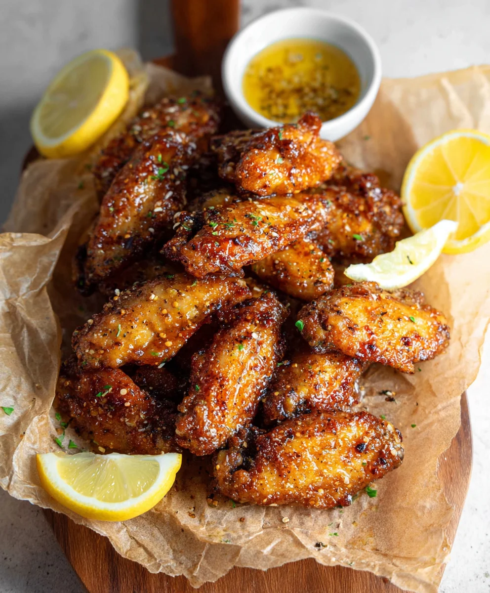 Honey Lemon Pepper Beef Wings Recipe