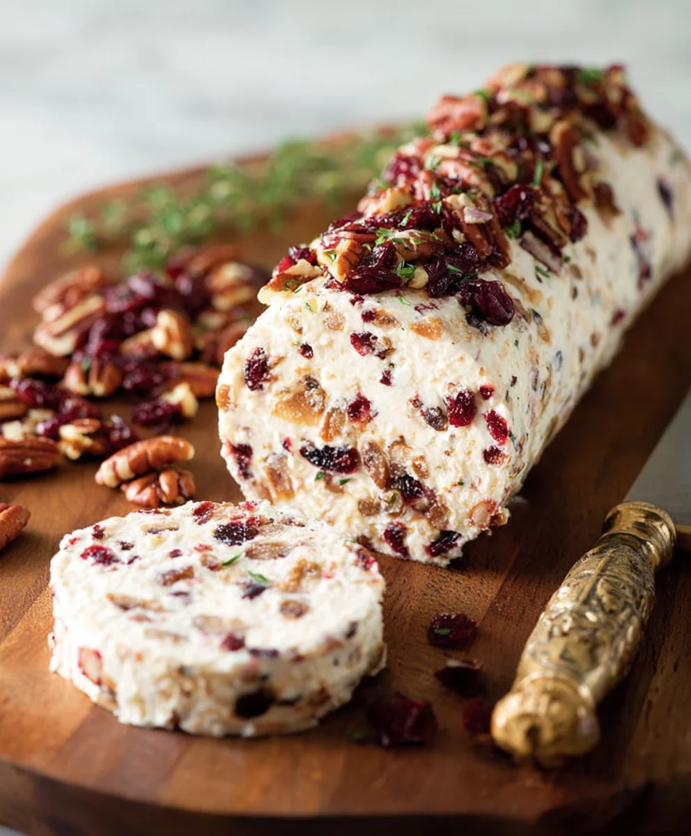 Cranberry Pecan Cheese Log - Delicious & Easy Appetizer