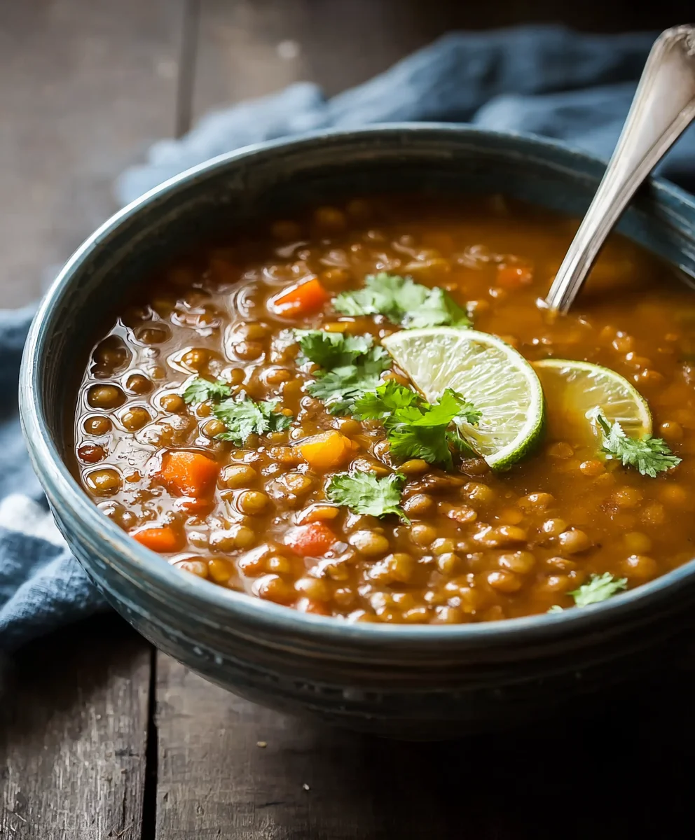 Hearty Mexican Lentil Soup - Easy & Delicious