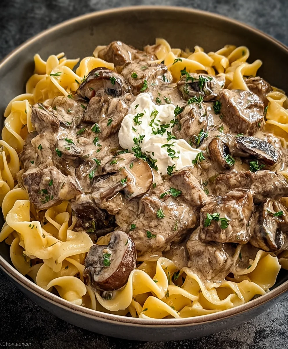 Beef Stroganoff- Classic Creamy Mushroom Recipe