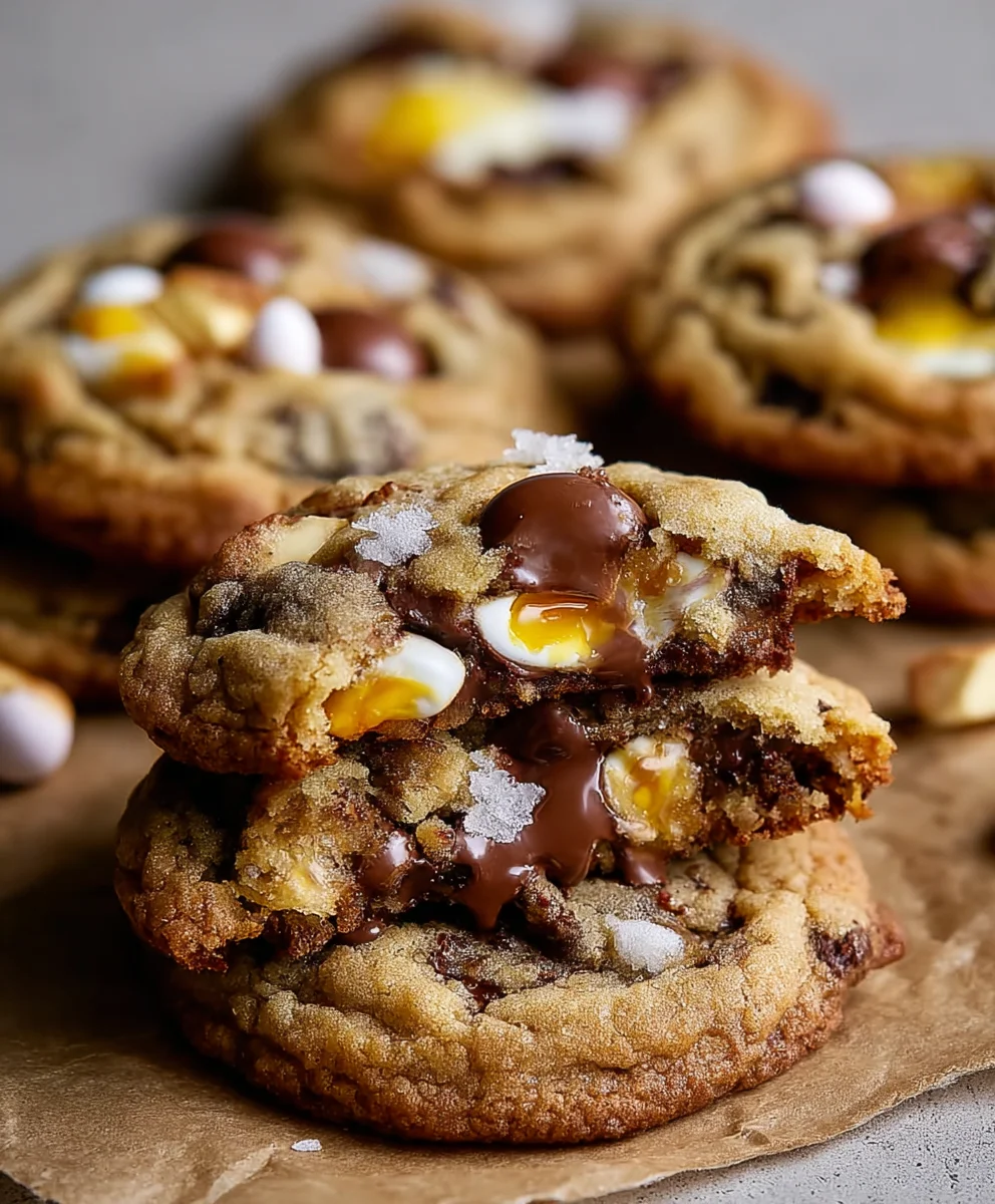 Brown Butter Cadbury Creme Egg Cookies