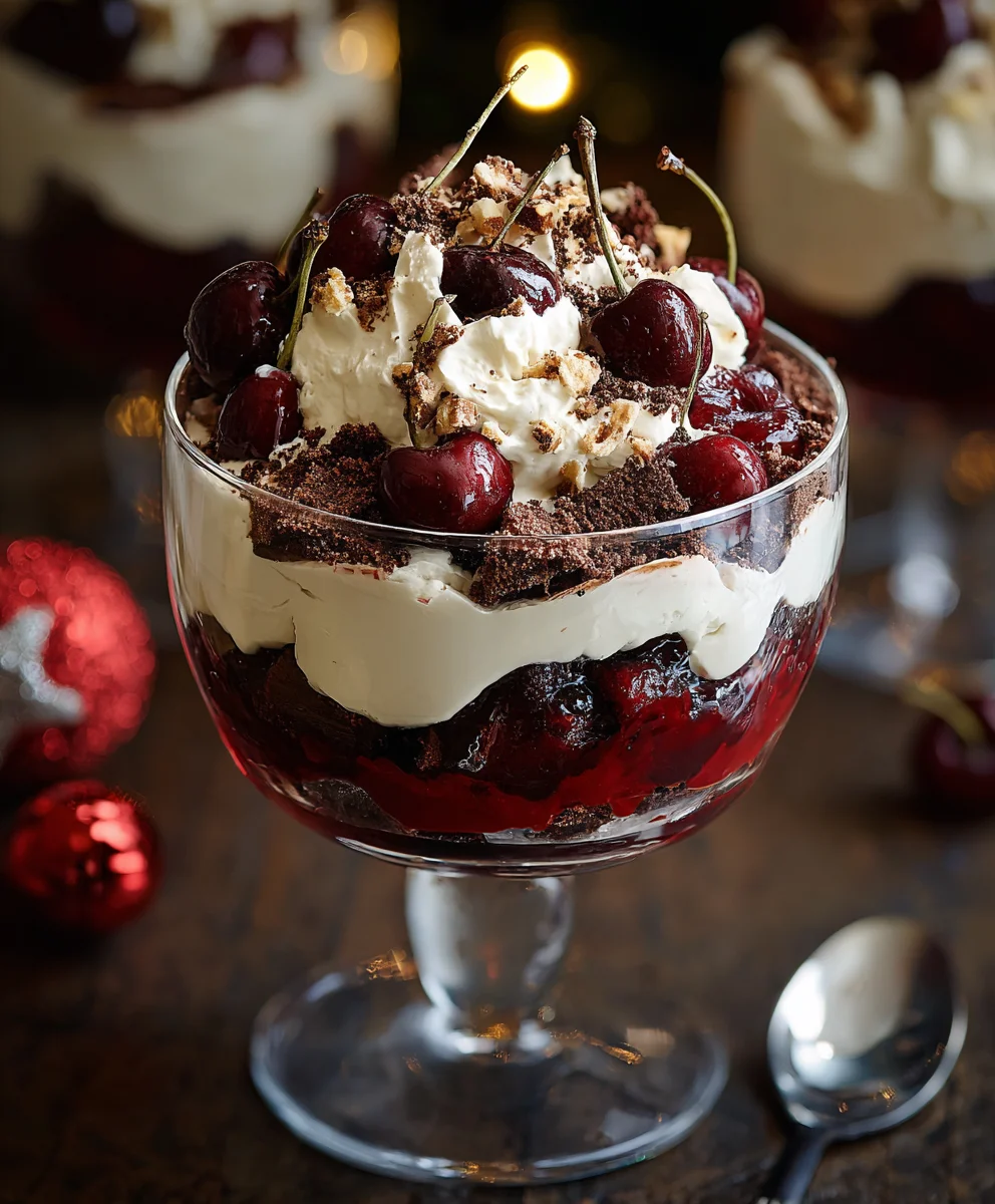 Black Forest Trifle - Easy Christmas Dessert Non-Non-Alcoholic Alternative