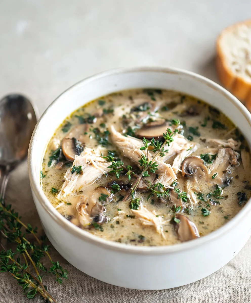 Easy Rotisserie Chicken Mushroom Soup - Quick Comfort