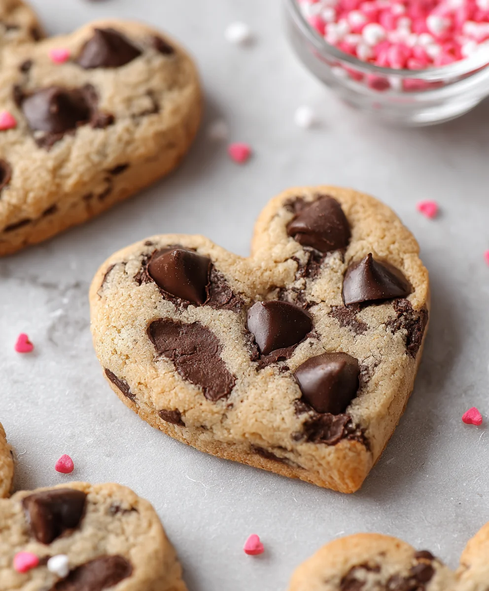 Heart-Shaped Chocolate Chip Cookies-Easy & Delicious Recipe