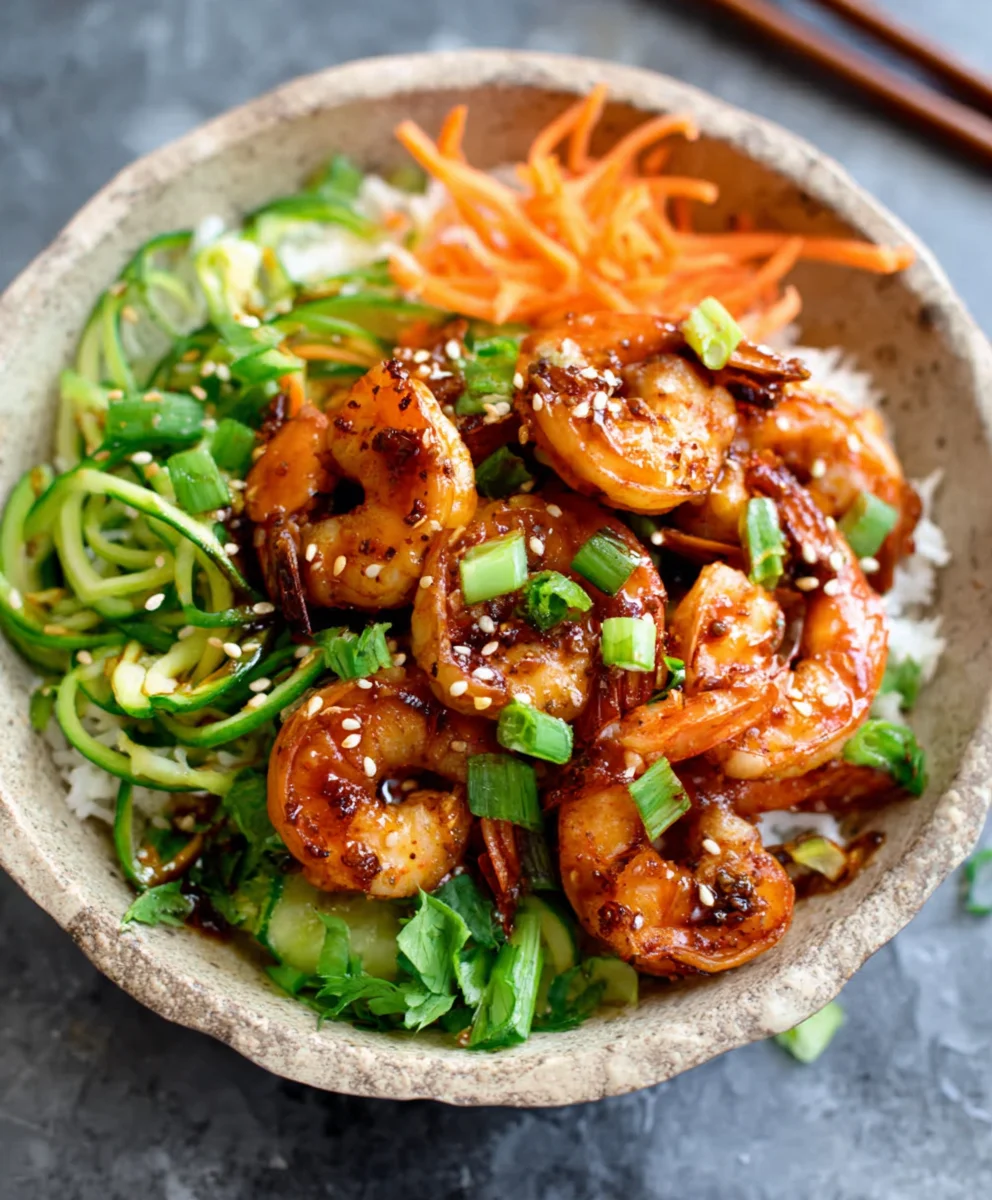 Honey Garlic Shrimp Bowls-Quick & Easy Dinner