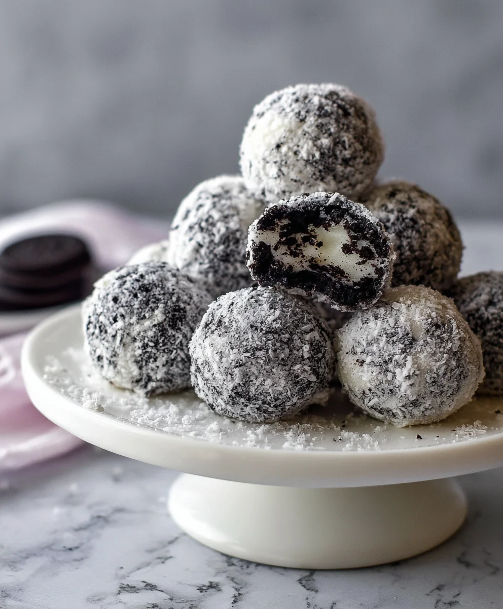 Snowball Oreo Cookie Balls-Easy No-Bake Treat