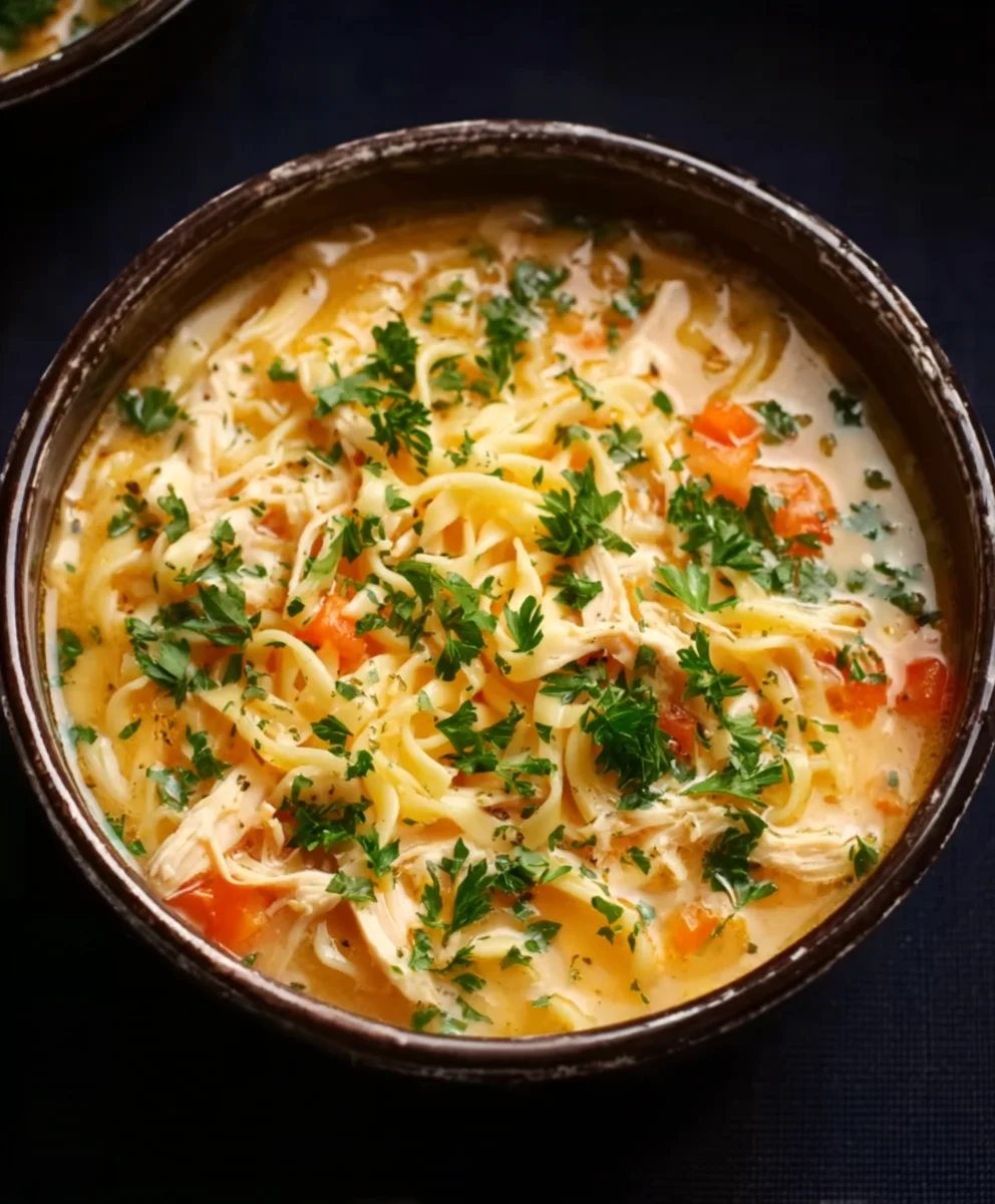 Crack Chicken Noodle Soup- Easy Comfort Food