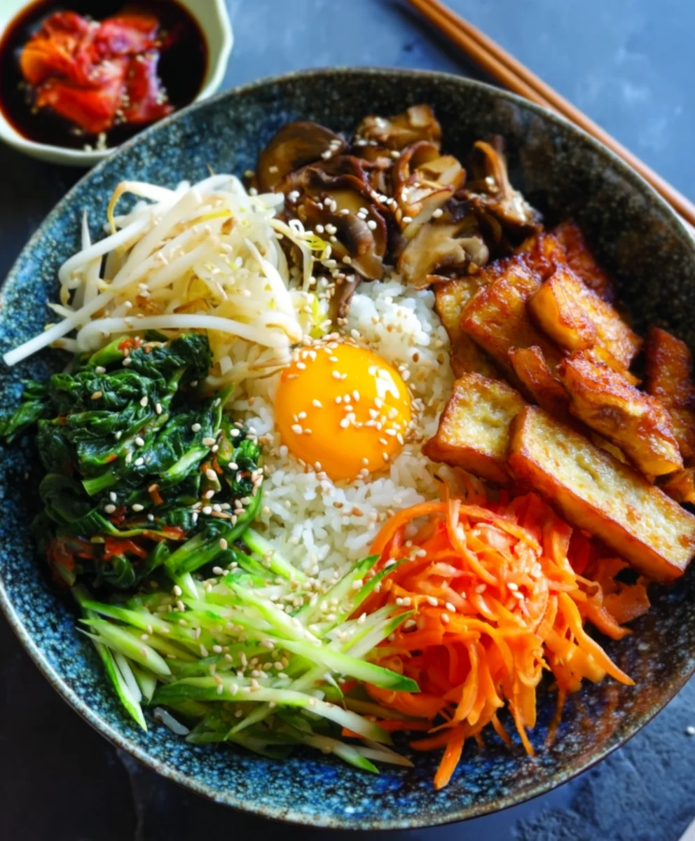Easy Vegan Bibimbap Recipe- Delicious Korean Bowl