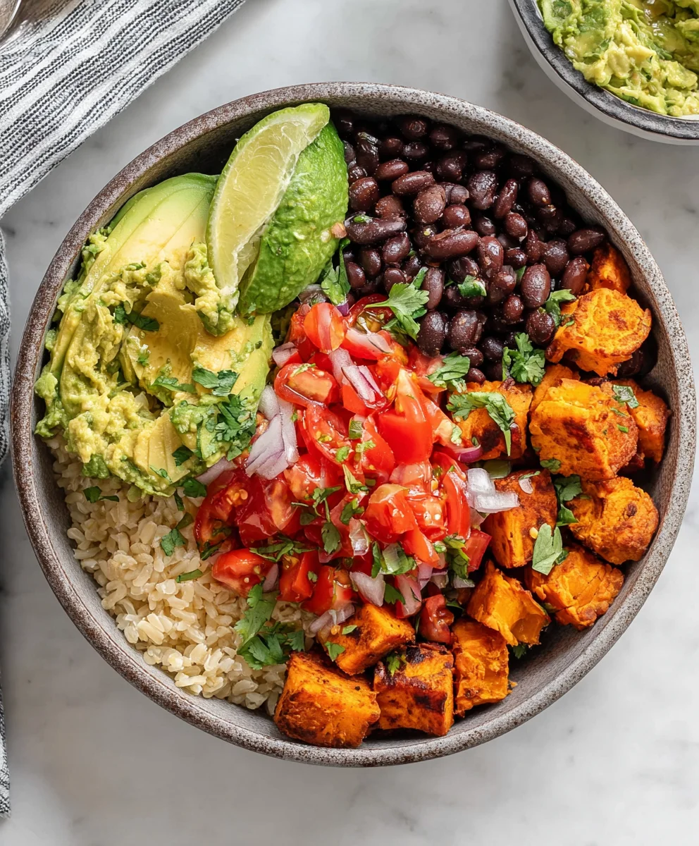 Vegan Burrito Bowls - Black Bean Sweet Potato GF