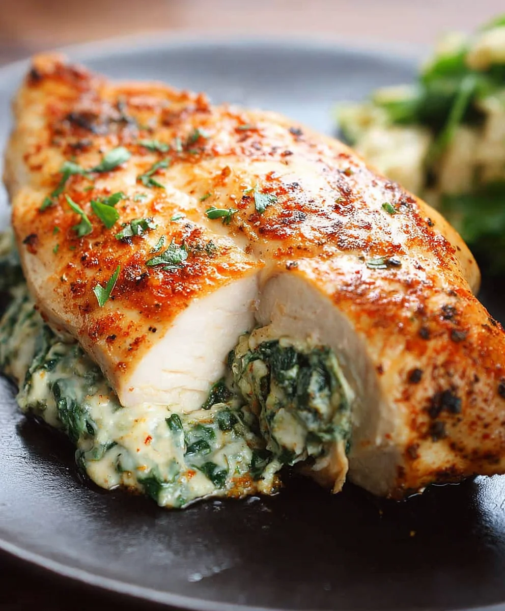 Easy Spinach Stuffed Chicken Breasts Recipe