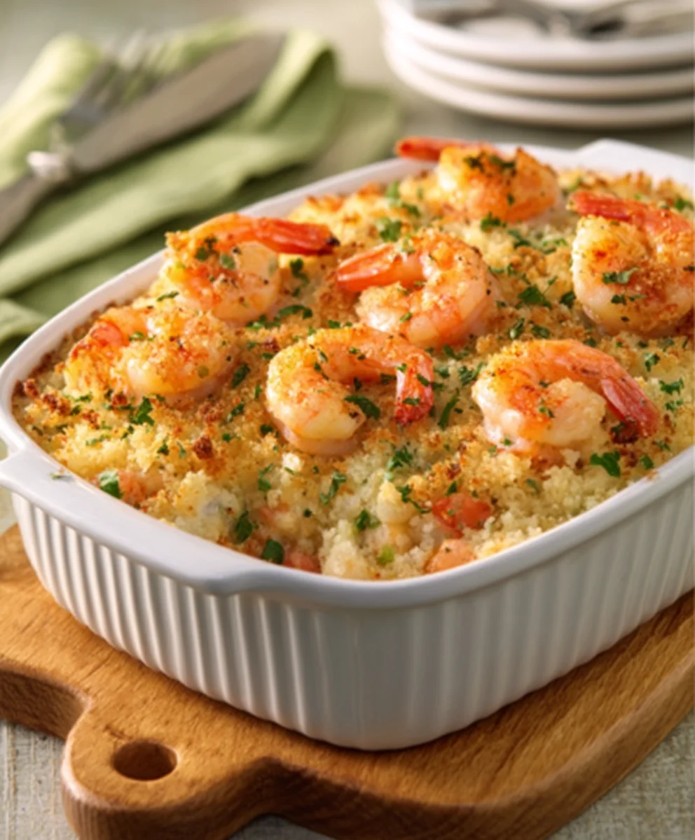 Easy Shrimp Casserole - Creamy Comfort Food