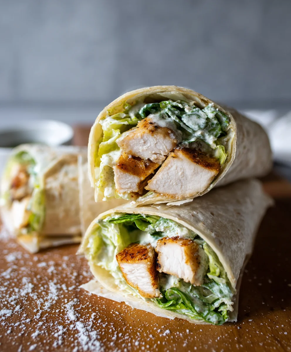 Easy Chicken Caesar Wraps Quick & Delicious Recipe