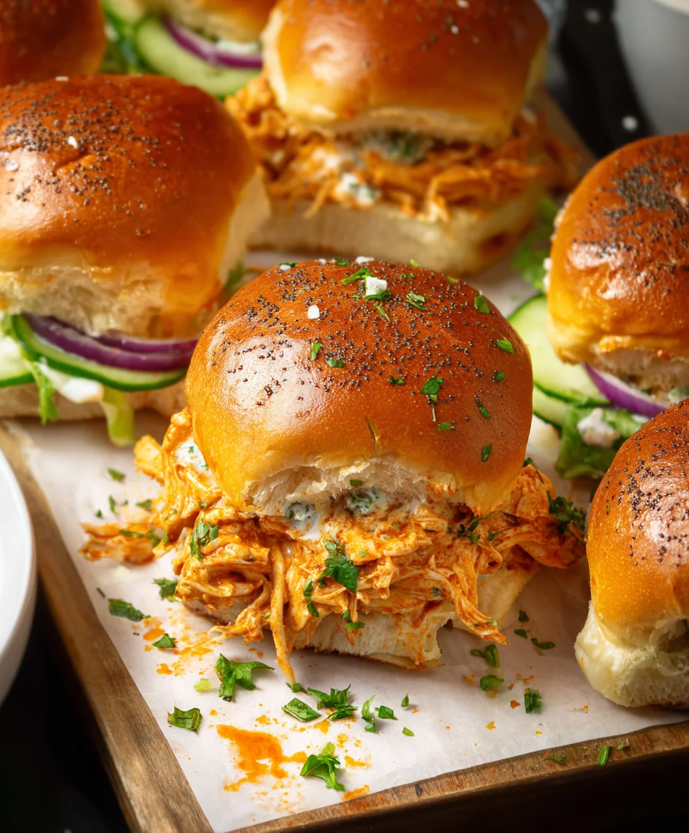 Spicy Buffalo Chicken Sliders - Easy Game Day Bites