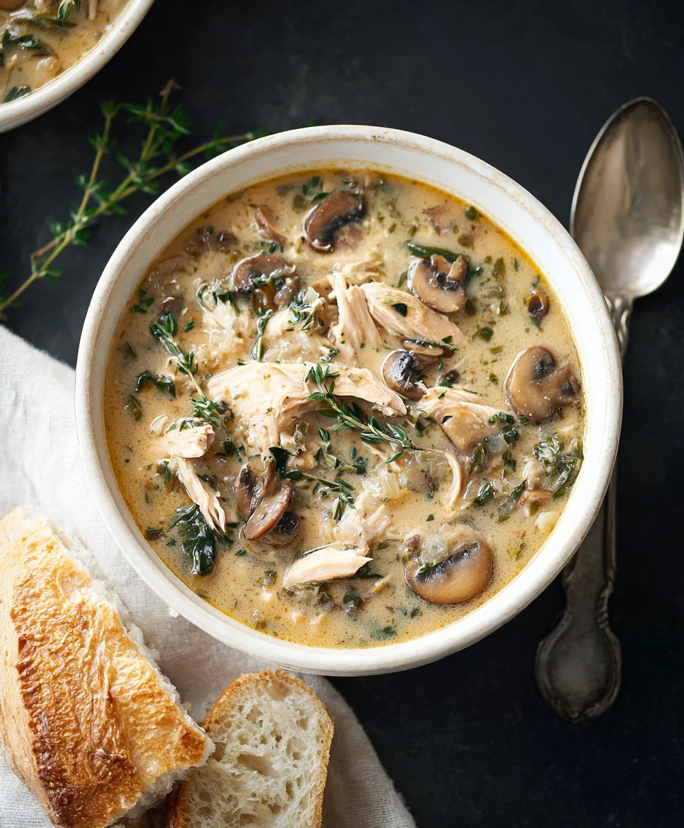 Easy Rotisserie Chicken Mushroom Soup - Quick Comfort
