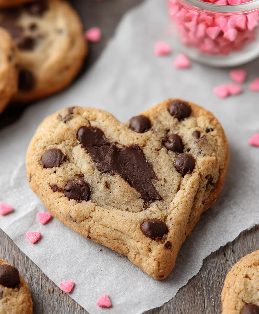 Heart-Shaped Chocolate Chip Cookies-Easy & Delicious Recipe