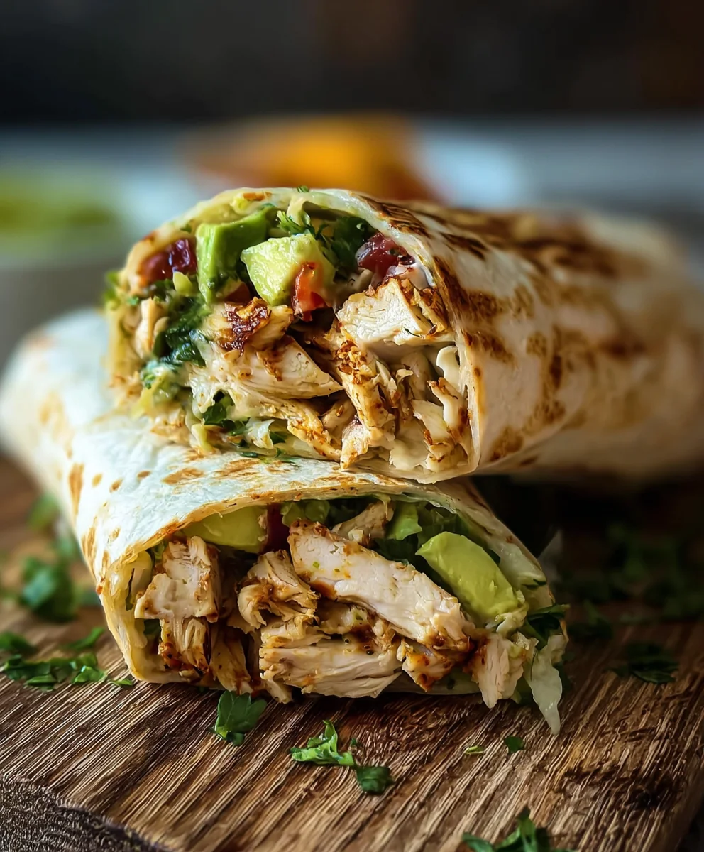 Quick Chicken Avocado Wrap Recipe - Healthy Lunch