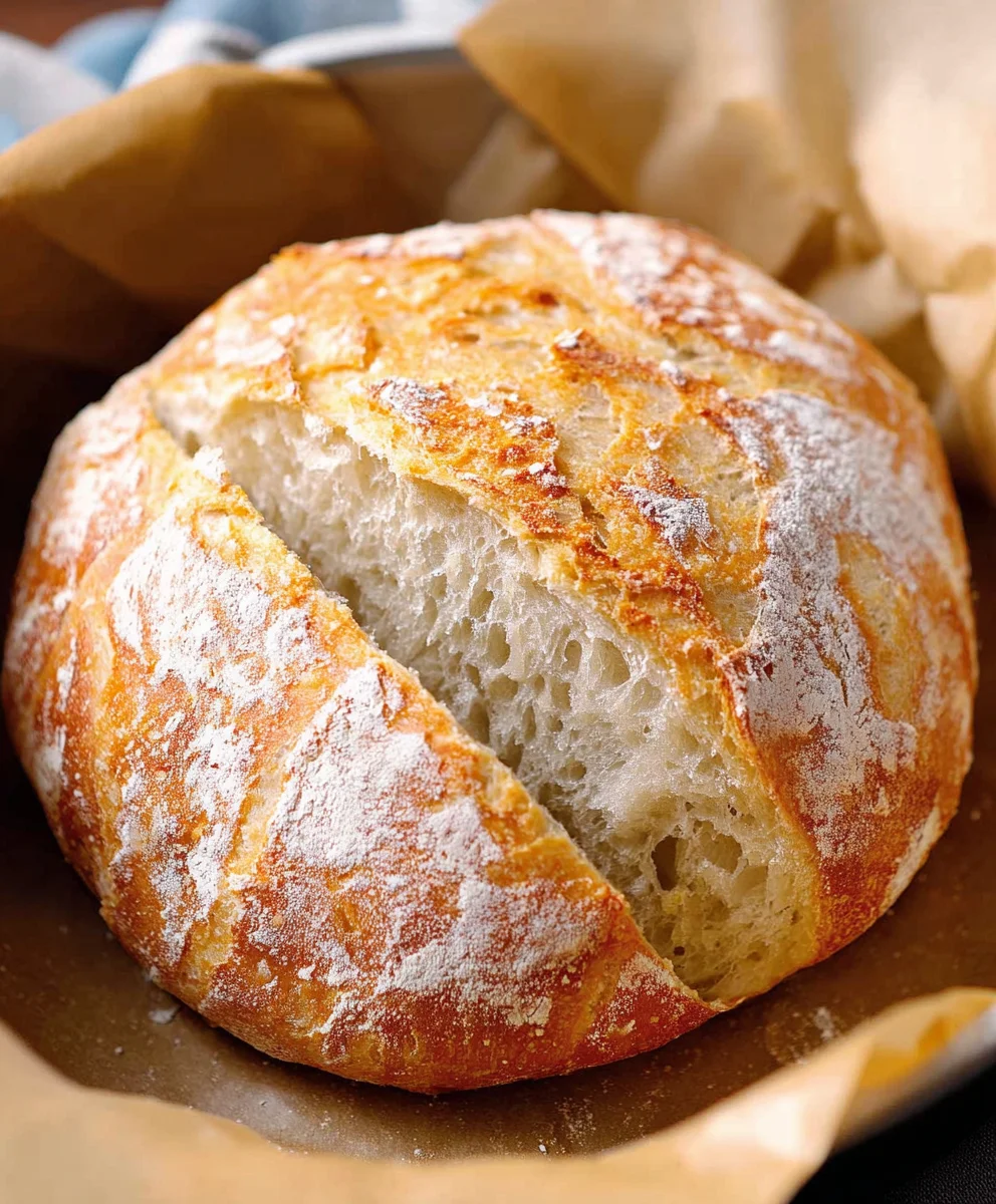 Easy Dutch Oven No Knead Crusty Bread Recipe