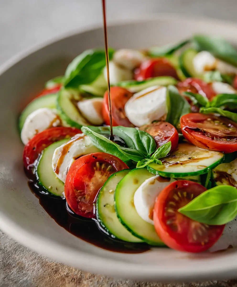 Cucumber Caprese Salad - Fresh & Easy Summer Recipe