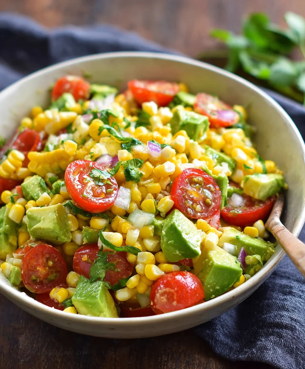 Easy Avocado Corn Salad Recipe- Fresh & Flavorful