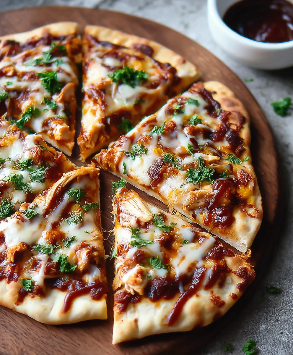 Easy BBQ Chicken Naan Pizza Recipe