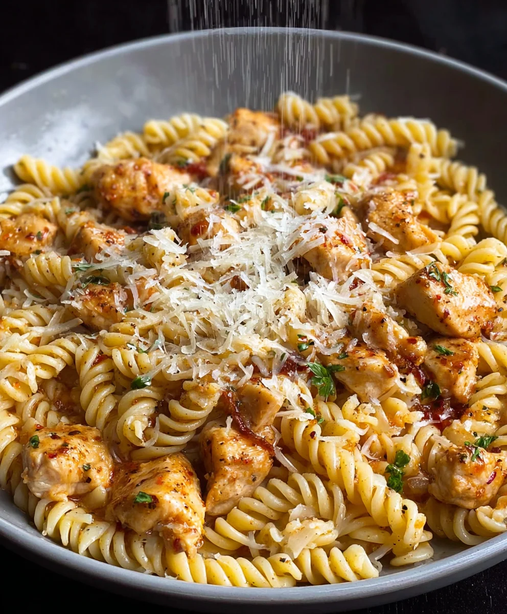 Healthy Garlic Parmesan Chicken Pasta Recipe