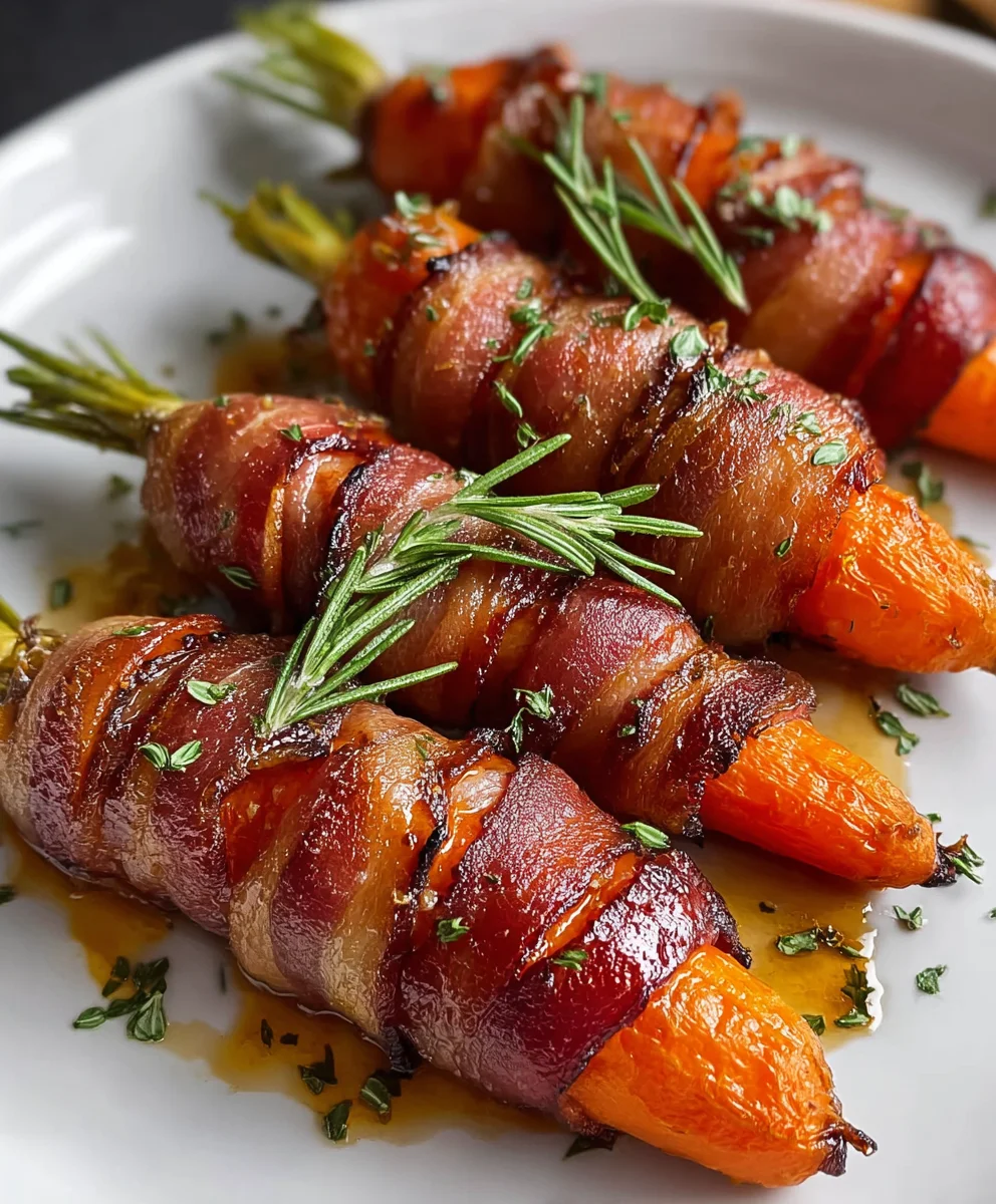 Beef Beef Bacon Wrapped Carrots- Delicious Side Dish