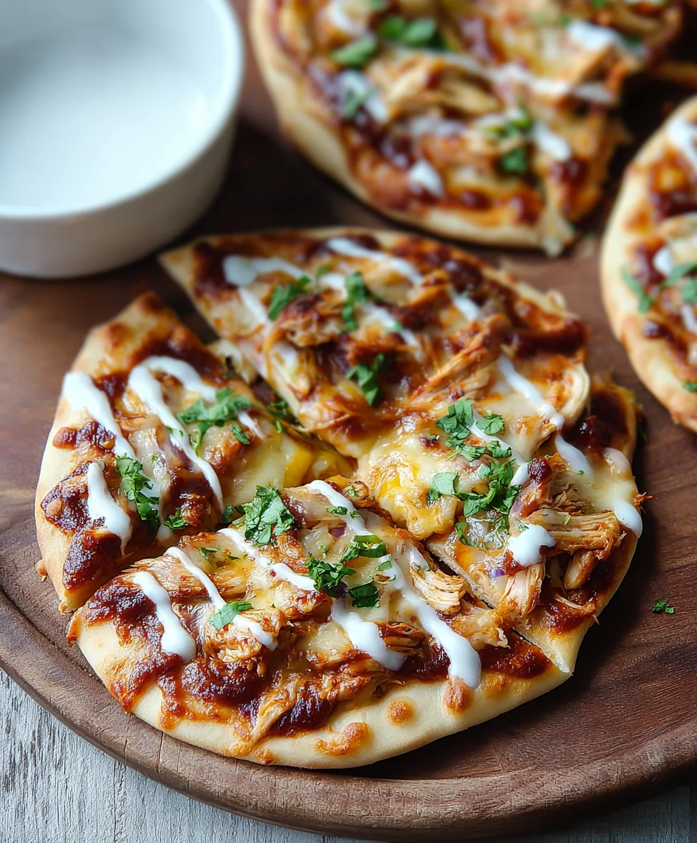 Easy BBQ Chicken Naan Pizza Recipe