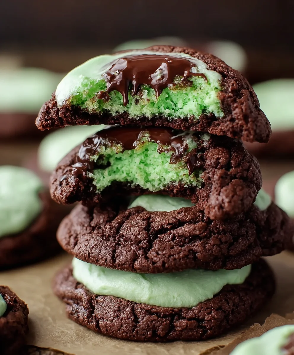 Easy Grasshopper Cake Mix Cookies - Delicious Treat