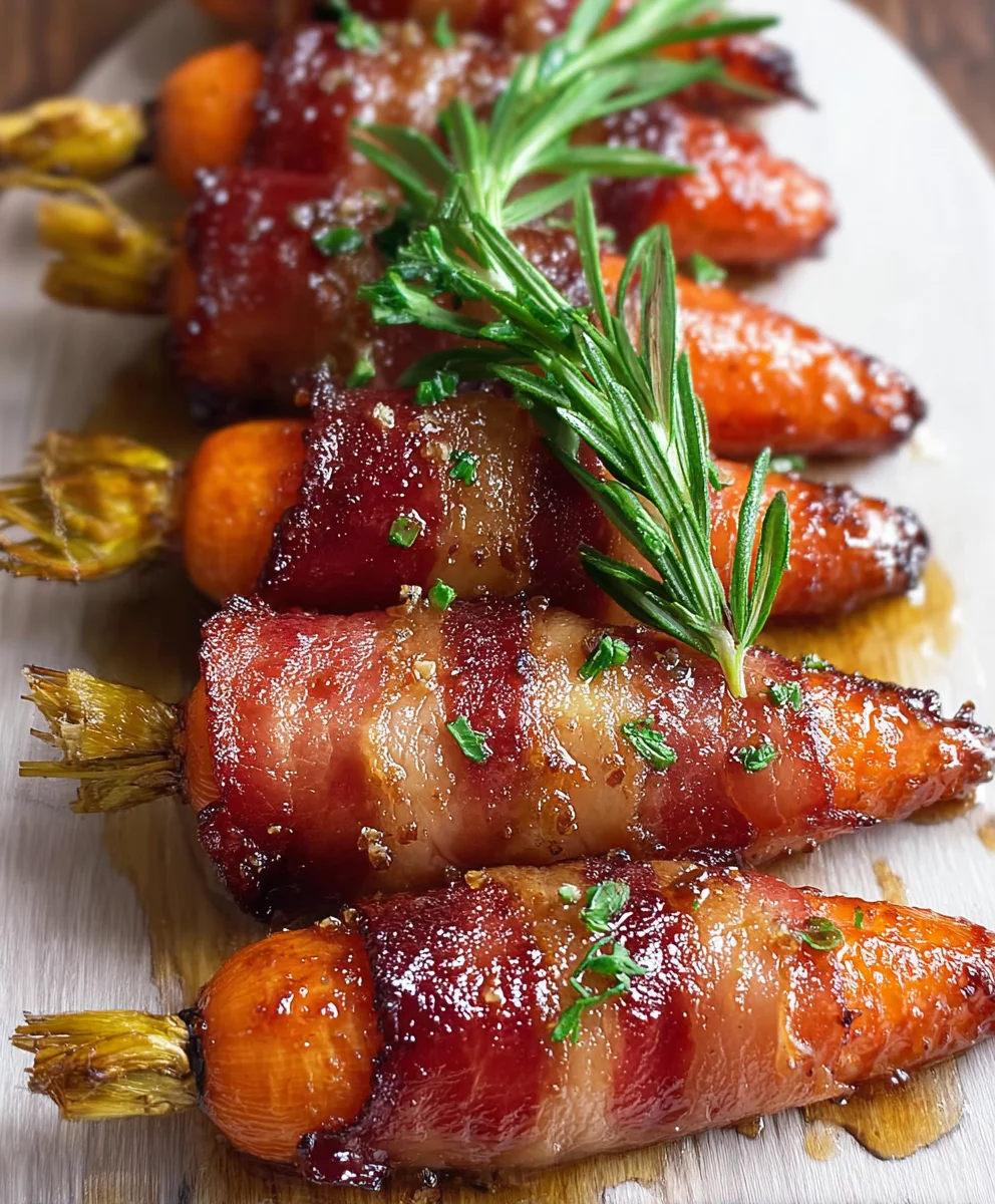 Beef Beef Bacon Wrapped Carrots- Delicious Side Dish