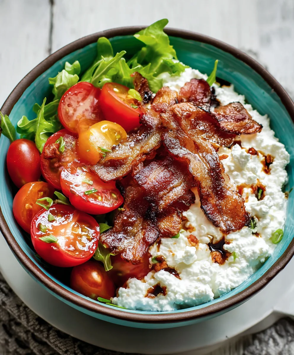 BLT Cottage Cheese Bowl- Easy Healthy Meal