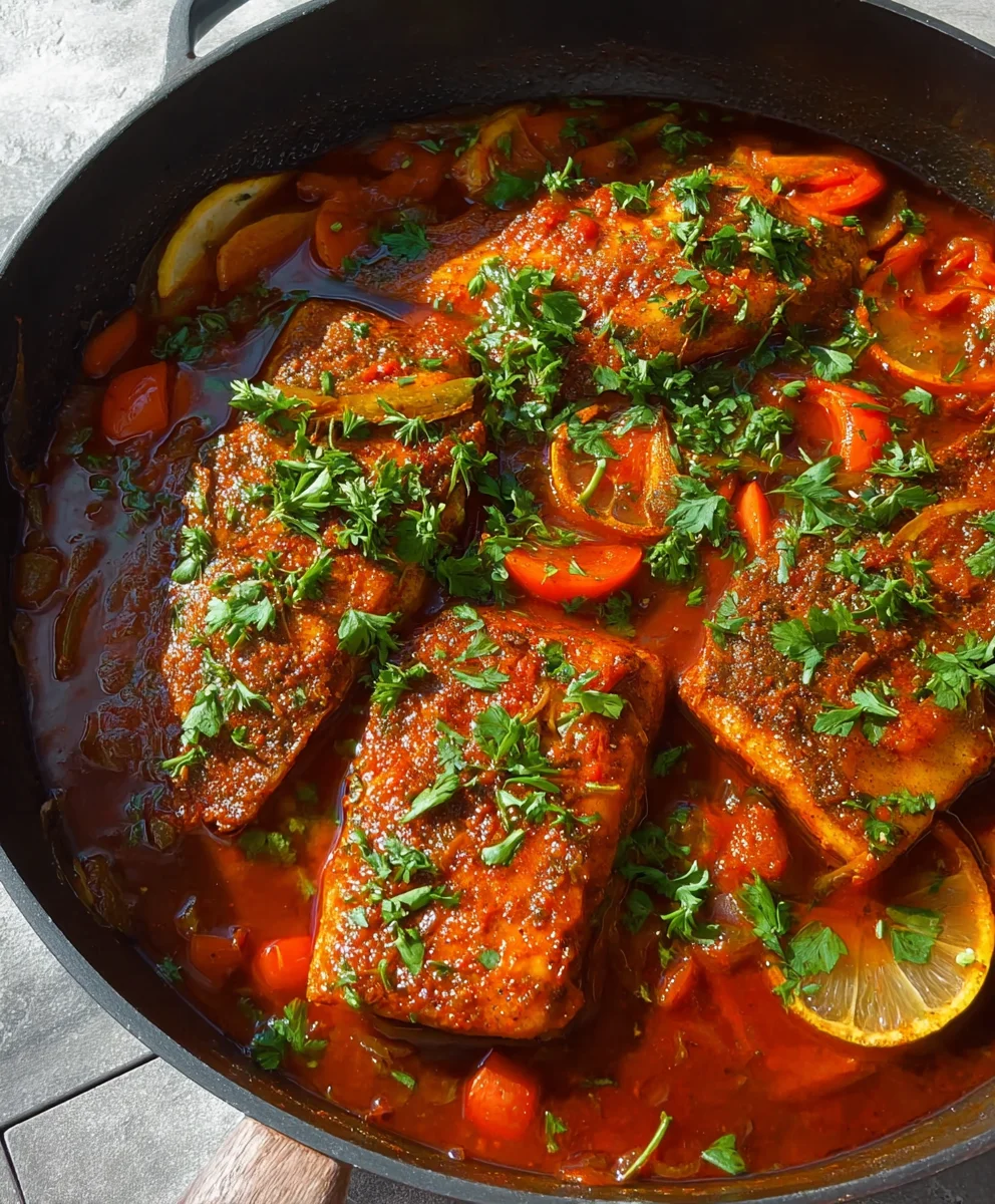 Spicy Moroccan Fish - Rich Sauce Recipe
