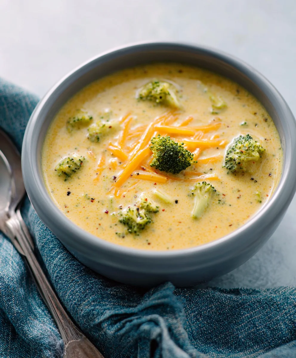 Creamy Cheddar Broccoli Soup - Easy Comfort Food