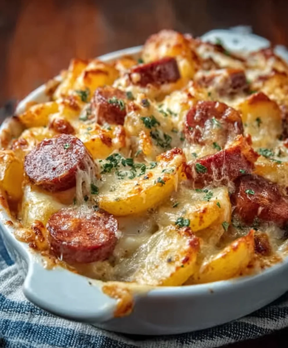 Cheesy Ranch Beef Sausage Potatoes- Easy Meal