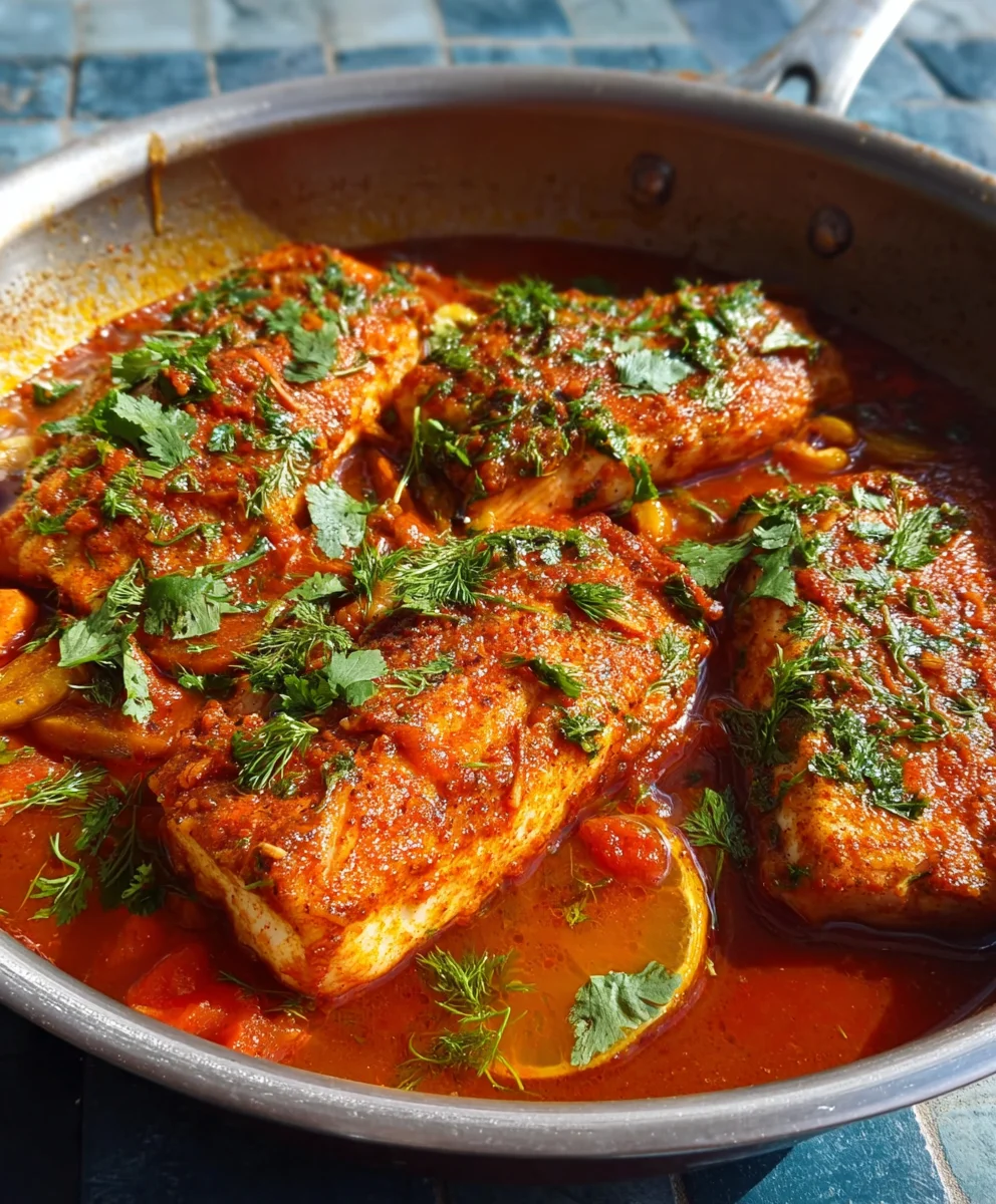 Spicy Moroccan Fish - Rich Sauce Recipe