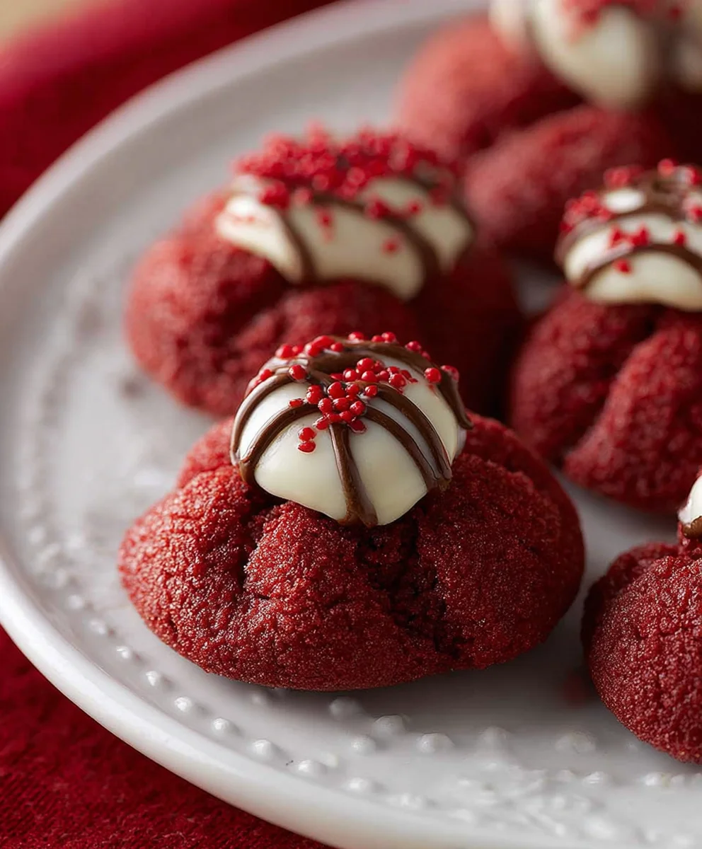 Hershey's Red Velvet Blossoms- Easy Holiday Cookies