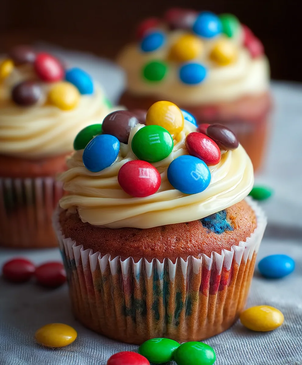 Easy M&M Cupcakes-Fun Treat Recipe